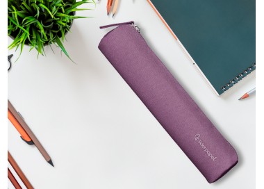 Estuche portatodo liderpapel slim cilindrico 220x45mm morado empolvado