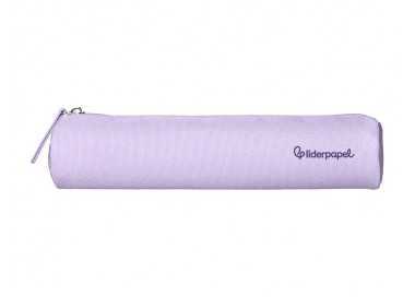 Estuche portatodo liderpapel slim cilindrico 220x45mm lila