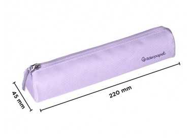 Estuche portatodo liderpapel slim cilindrico 220x45mm lila Estuche portatodo liderpapel slim cilindrico 220x45mm lila
