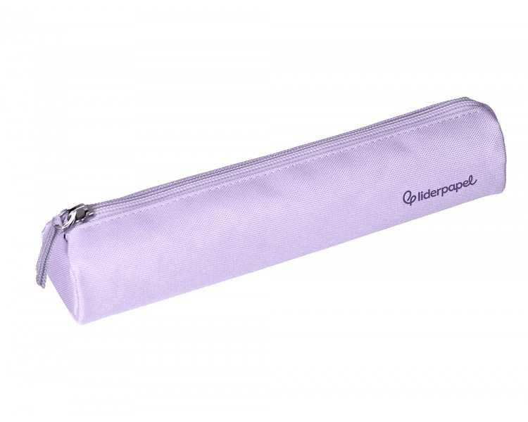 Estuche portatodo liderpapel slim cilindrico 220x45mm lila