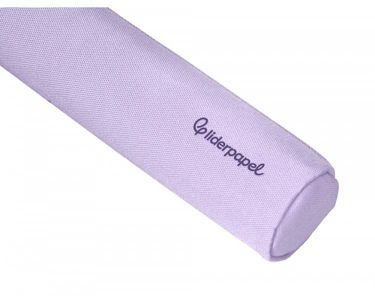 Estuche portatodo liderpapel slim cilindrico 220x45mm lila