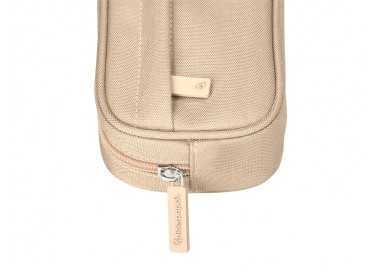 Estuche portatodo liderpapel classic ovalado 2 cremalleras con bolsillo delantero 210x90mm crema Estuche portatodo liderpapel classic ovalado 2 cremalleras con bolsillo delantero 210x90mm crema