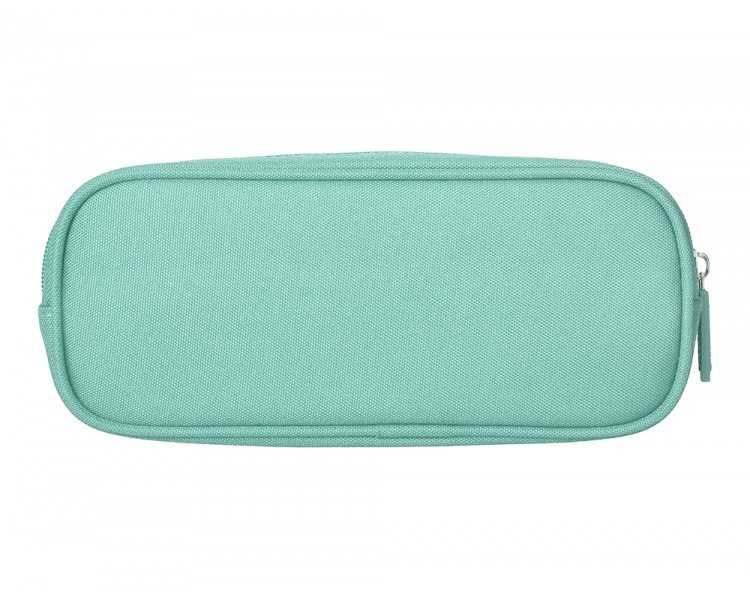 Estuche portatodo liderpapel classic ovalado 2 cremalleras con bolsillo delantero 210x90mm verde manzana