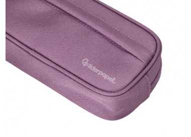 Estuche portatodo liderpapel classic ovalado 2 cremalleras con bolsillo delantero 210x90mm morado empolvado Estuche portatodo liderpapel classic ovalado 2 cremalleras con bolsillo delantero 210x90mm morado empolvado