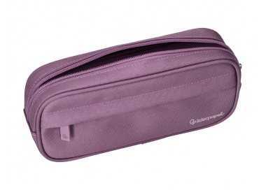 Estuche portatodo liderpapel classic ovalado 2 cremalleras con bolsillo delantero 210x90mm morado empolvado Estuche portatodo liderpapel classic ovalado 2 cremalleras con bolsillo delantero 210x90mm morado empolvado