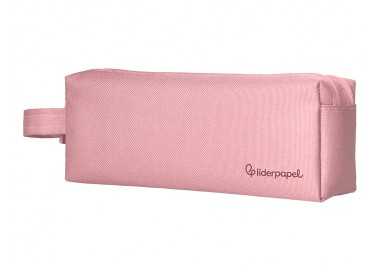 Estuche portatodo liderpapel classic rectangular con asa 2 cremalleras 210 x80mm rosa Estuche portatodo liderpapel classic rectangular con asa 2 cremalleras 210 x80mm rosa