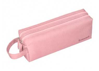 Estuche portatodo liderpapel classic rectangular con asa 2 cremalleras 210 x80mm rosa Estuche portatodo liderpapel classic rectangular con asa 2 cremalleras 210 x80mm rosa