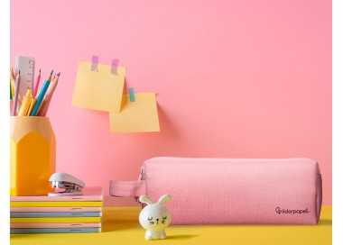 Estuche portatodo liderpapel classic rectangular con asa 2 cremalleras 210 x80mm rosa Estuche portatodo liderpapel classic rectangular con asa 2 cremalleras 210 x80mm rosa