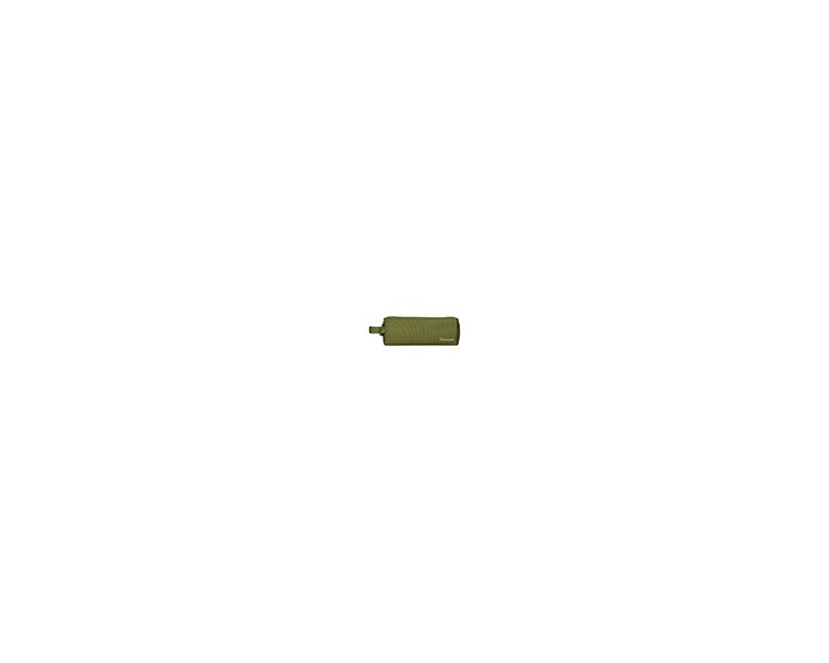 Estuche portatodo liderpapel classic rectangular con asa 2 cremalleras 210 x80mm verde militar