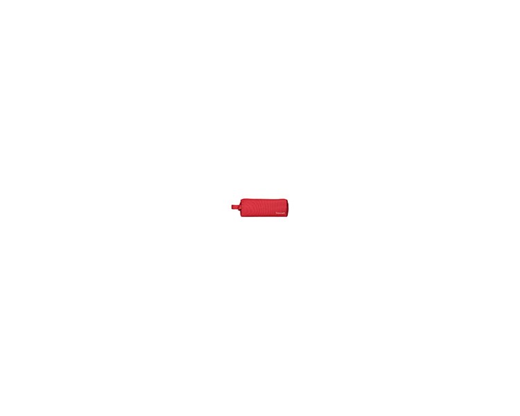 Estuche portatodo liderpapel classic rectangular con asa 2 cremalleras 210 x80mm rojo