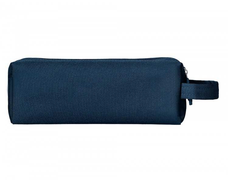 Estuche portatodo liderpapel classic rectangular con asa 2 cremalleras 210 x80mm azul marino