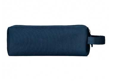 Estuche portatodo liderpapel classic rectangular con asa 2 cremalleras 210 x80mm azul marino