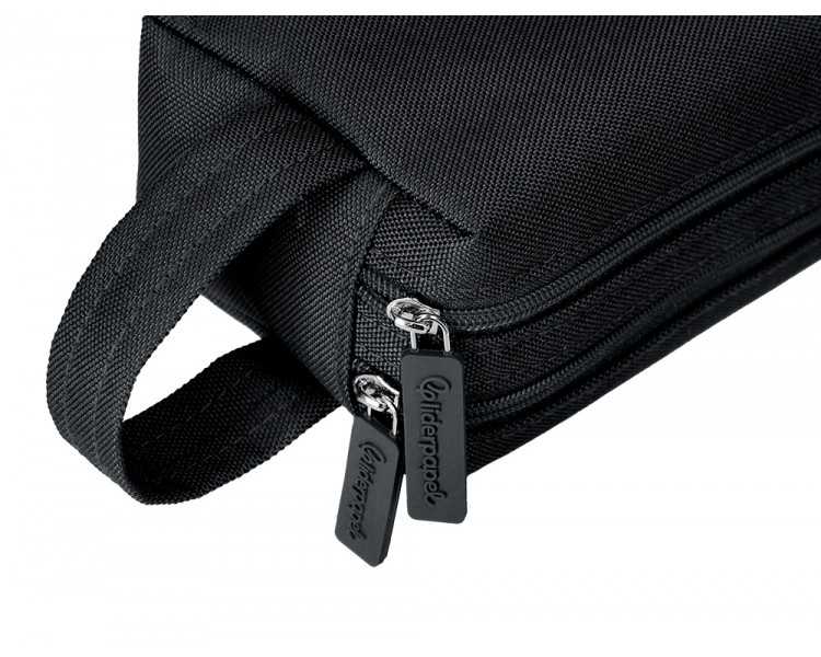 Estuche portatodo liderpapel classic rectangular con asa 2 cremalleras 210 x80mm negro