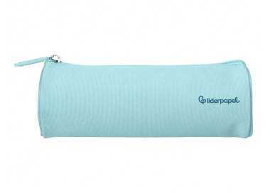 Estuche portatodo liderpapel classic cilindrico ancho 210x70mm azul celeste