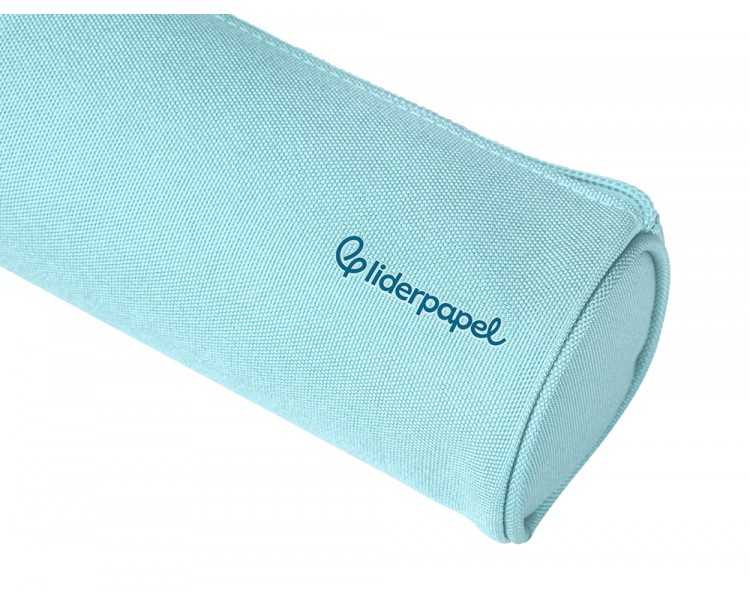 Estuche portatodo liderpapel classic cilindrico ancho 210x70mm azul celeste