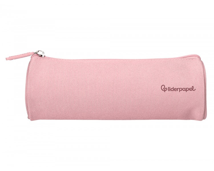 Estuche portatodo liderpapel classic cilindrico ancho 210x70mm rosa