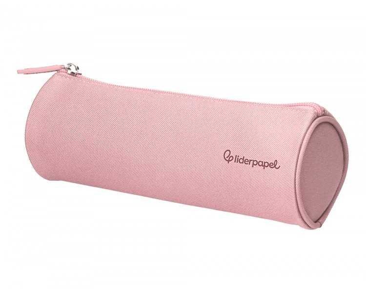 Estuche portatodo liderpapel classic cilindrico ancho 210x70mm rosa