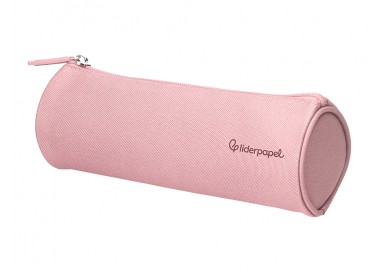 Estuche portatodo liderpapel classic cilindrico ancho 210x70mm rosa