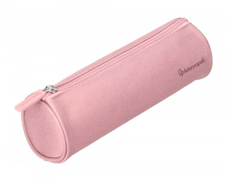 Estuche portatodo liderpapel classic cilindrico ancho 210x70mm rosa