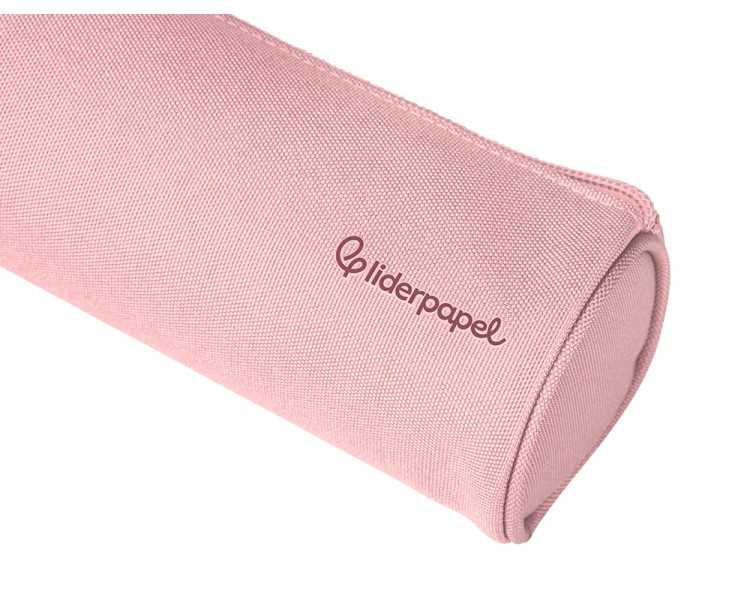 Estuche portatodo liderpapel classic cilindrico ancho 210x70mm rosa