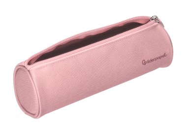 Estuche portatodo liderpapel classic cilindrico ancho 210x70mm rosa