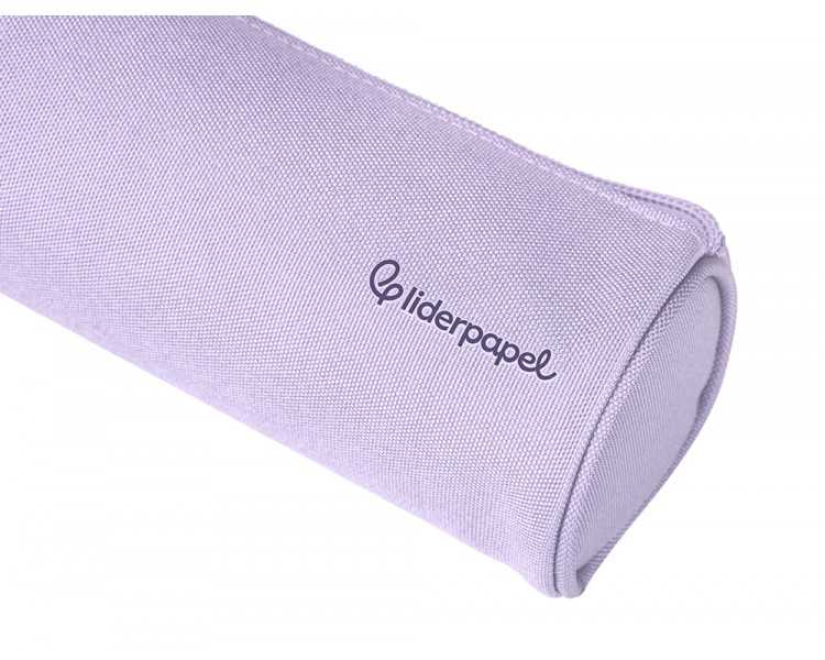 Estuche portatodo liderpapel classic cilindrico ancho 210x70mm lila