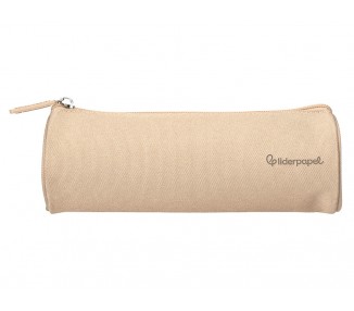 Estuche portatodo liderpapel classic cilindrico ancho 210x70mm crema