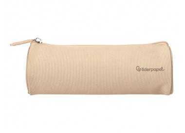 Estuche portatodo liderpapel classic cilindrico ancho 210x70mm crema