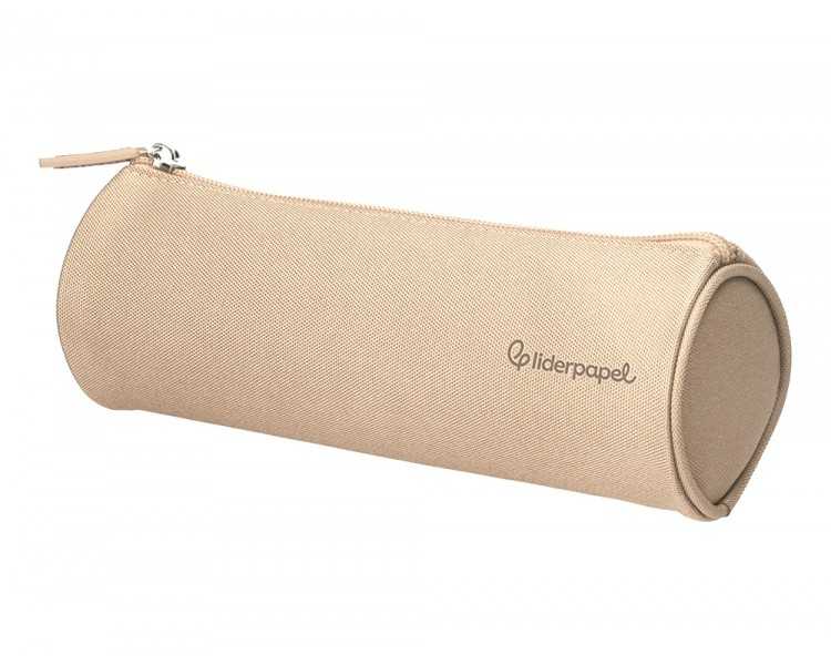 Estuche portatodo liderpapel classic cilindrico ancho 210x70mm crema