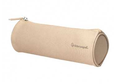 Estuche portatodo liderpapel classic cilindrico ancho 210x70mm crema