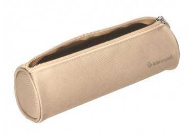 Estuche portatodo liderpapel classic cilindrico ancho 210x70mm crema