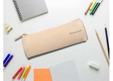 Estuche portatodo liderpapel classic cilindrico ancho 210x70mm crema