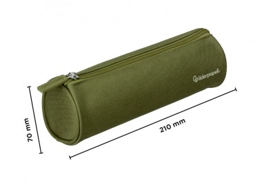 Estuche portatodo liderpapel classic cilindrico ancho 210x70mm verde militar