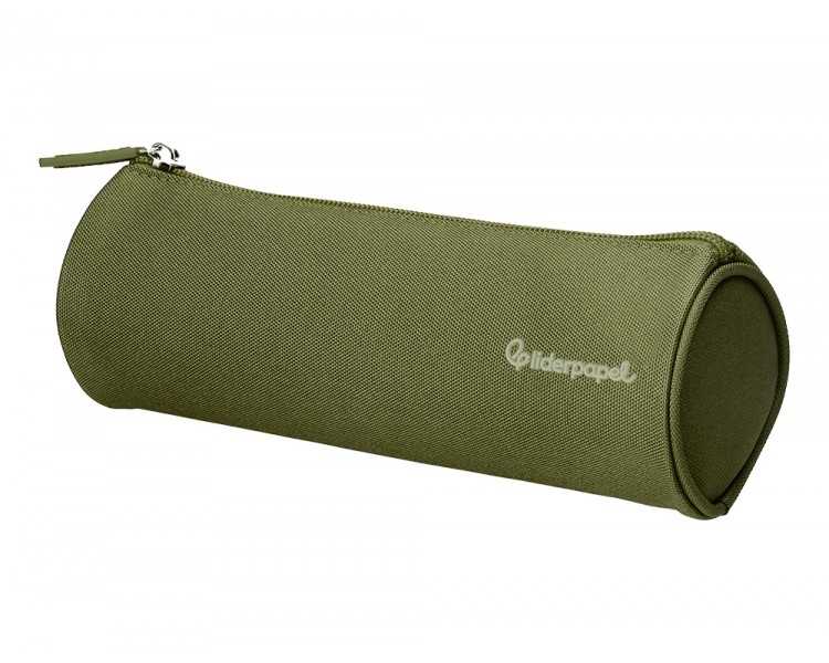 Estuche portatodo liderpapel classic cilindrico ancho 210x70mm verde militar