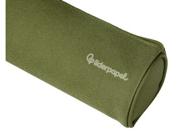 Estuche portatodo liderpapel classic cilindrico ancho 210x70mm verde militar
