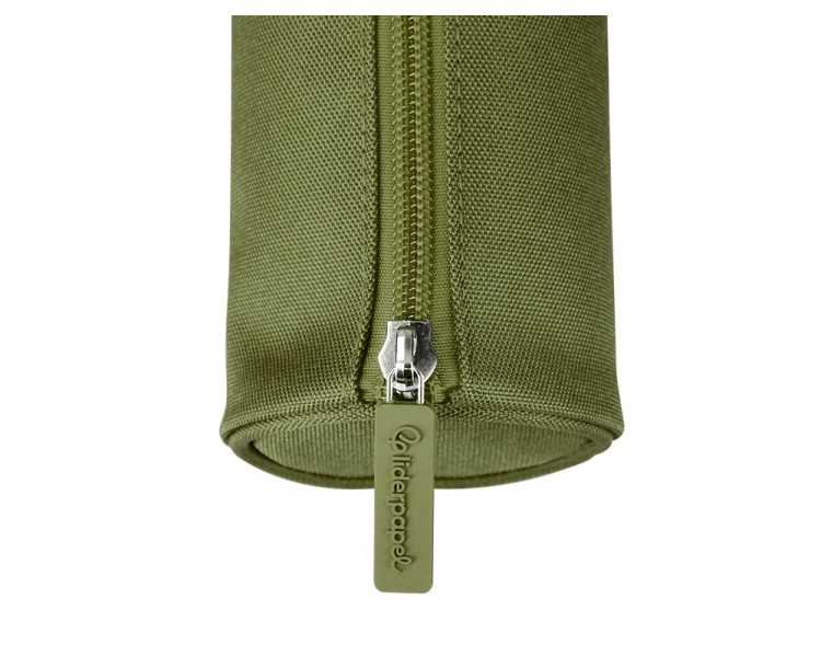 Estuche portatodo liderpapel classic cilindrico ancho 210x70mm verde militar