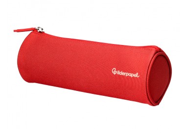 Estuche portatodo liderpapel classic cilindrico ancho 210x70mm rojo