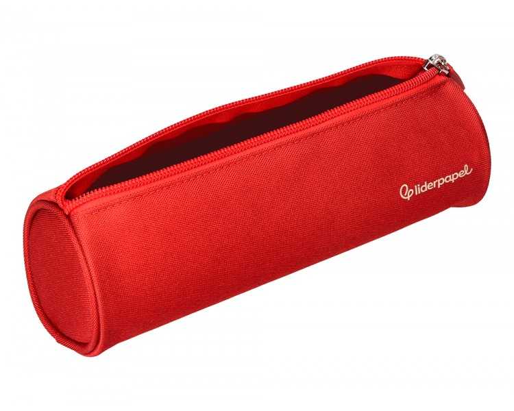 Estuche portatodo liderpapel classic cilindrico ancho 210x70mm rojo