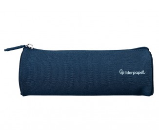 Estuche portatodo liderpapel classic cilindrico ancho 210x70mm azul marino