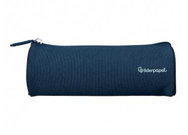 Estuche portatodo liderpapel classic cilindrico ancho 210x70mm azul marino