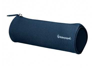 Estuche portatodo liderpapel classic cilindrico ancho 210x70mm azul marino