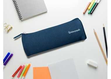 Estuche portatodo liderpapel classic cilindrico ancho 210x70mm azul marino