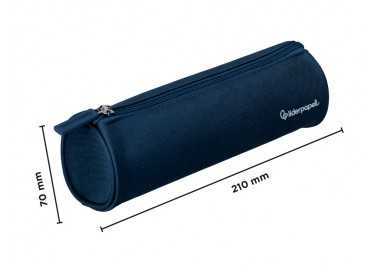 Estuche portatodo liderpapel classic cilindrico ancho 210x70mm azul marino