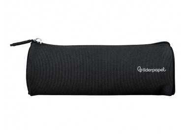 Estuche portatodo liderpapel classic cilindrico ancho 210x70mm negro