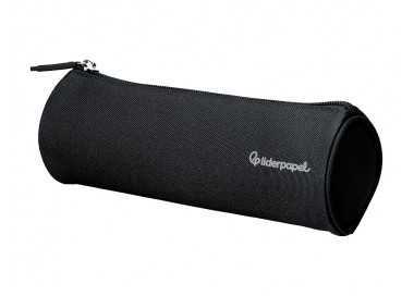 Estuche portatodo liderpapel classic cilindrico ancho 210x70mm negro