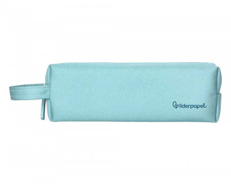 Estuche portatodo liderpapel classic rectangular con asa 210x70mm azul celeste