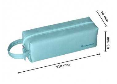 Estuche portatodo liderpapel classic rectangular con asa 210x70mm azul celeste