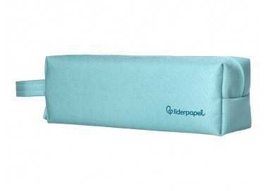 Estuche portatodo liderpapel classic rectangular con asa 210x70mm azul celeste