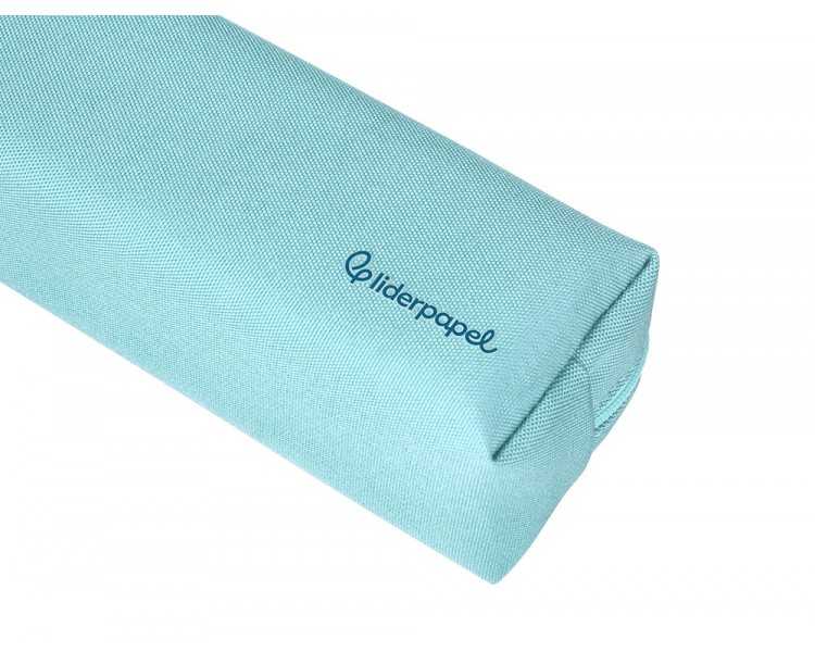 Estuche portatodo liderpapel classic rectangular con asa 210x70mm azul celeste