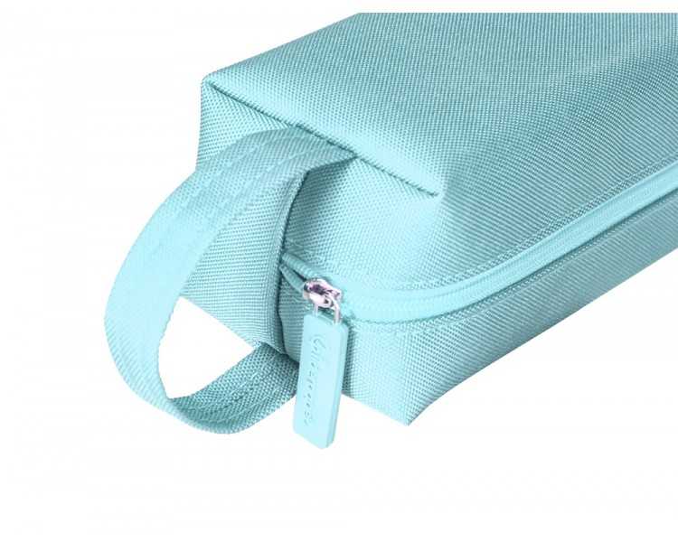 Estuche portatodo liderpapel classic rectangular con asa 210x70mm azul celeste